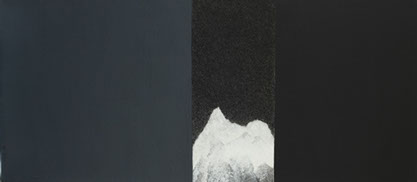 Silence #1 Ink and acrylic on Xuan paper mounted on canvas 92x42cm 2010