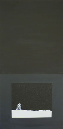 Silence #6 Ink and acrylic on Xuan paper mounted on canvas 61x122cm 2010