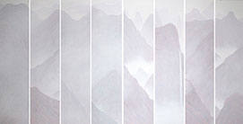 Enter the Emptiness#5 Ink and acrylic on canvas 150x37.5cm *8 panels 2014
